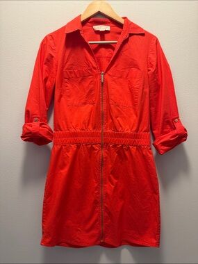 Michael Kors Women’s Red Zip-Front Dress
